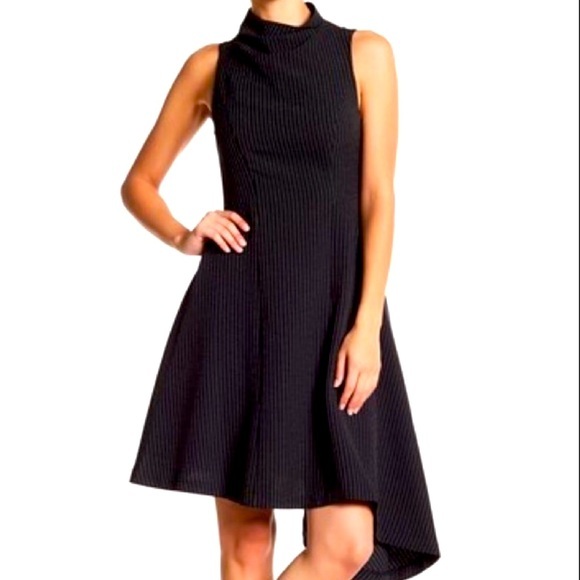 Betsey Johnson PinStriped Asymmetrical Dress - Picture 1 of 7